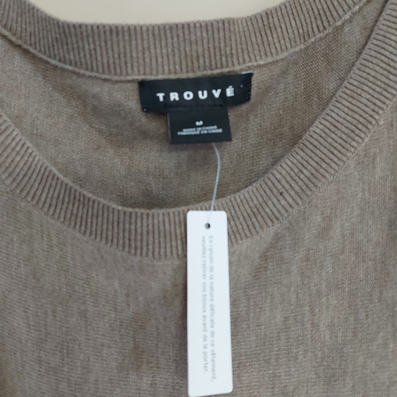 -TROUVE Off the Shoulder Sweater Tunic Tan Size Medium - Picture 8 of 10